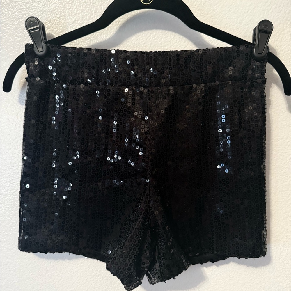 EUC Spirit Black Sequin Shorts Size Small